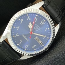 VINTAGE REFURBISHED SEIKO 5 AUTOMATIC 6309A JAPAN MENS BLUE DIAL WATCH a443937-3