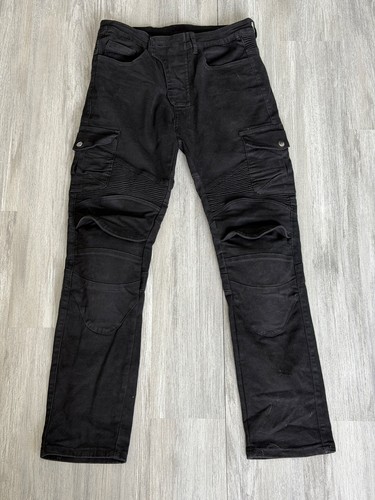 VOLERO Mens Motorcycle Riding Long Pants Tear Resistant Elastic S with Pads