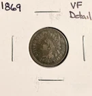 1869 Indian Head Cent  VF Details  (19468)