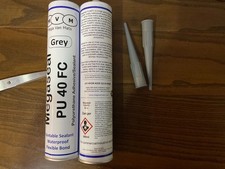 2 x 300ml PU 40 FC+ Polyurethane Sealant & Adhesive - grey 300ml, UV Resistant