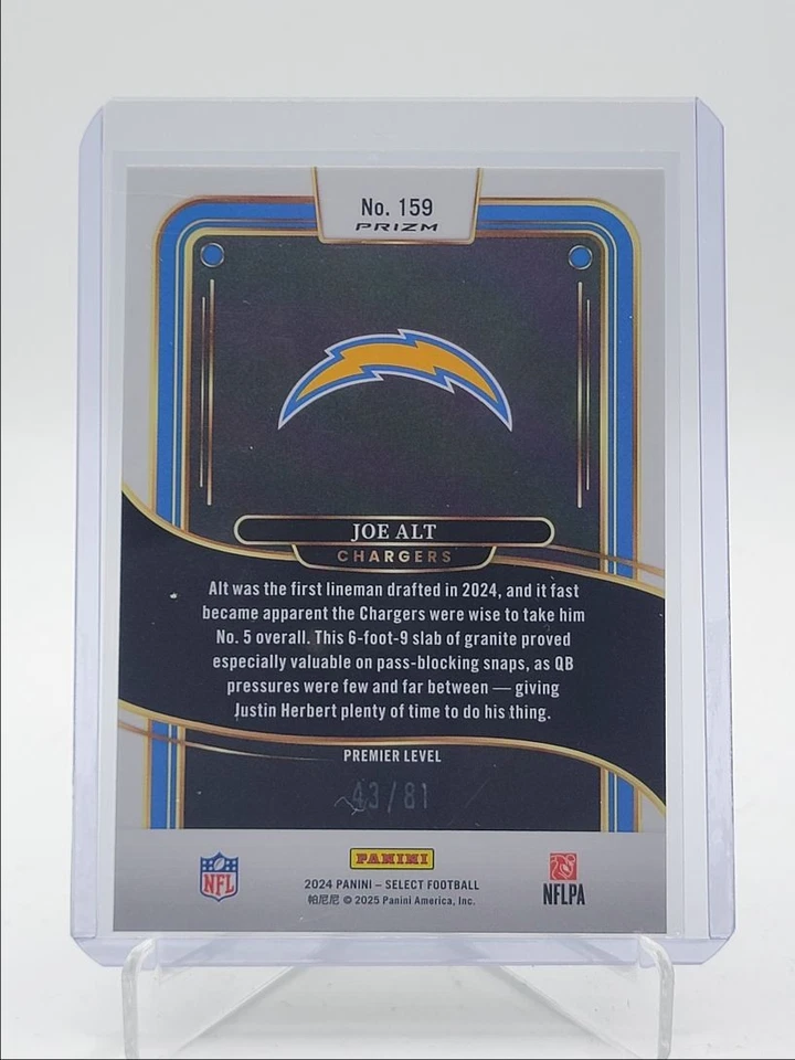 JOE ALT 2024 SELECT PREMIER LEVEL ROOKIE DRAGON SCALE PRIZM RC /81 Q0398 - Image 2 of 2