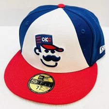 New Era Oklahoma City 89ers Tri-Cut Mascot 59FIFTY Fitted Hat Cap 7 1/8 MiLB