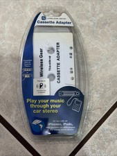 Wireless Gear Cassette Adapter for iPhones iPods MP3 3.5mm Stereo Devices NEW