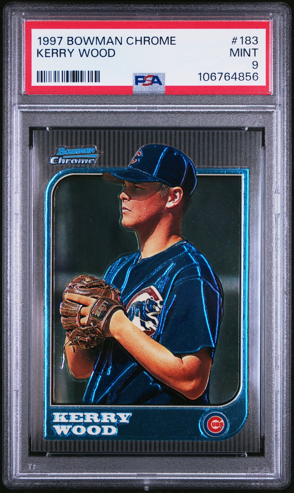 1997 BOWMAN CHROME #183 KERRY WOOD ROOKIE RC PSA 9