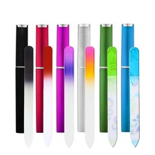 6 Pack Glass Nail File with Case, Crystal Fingernail Files Set, Double Sided ...