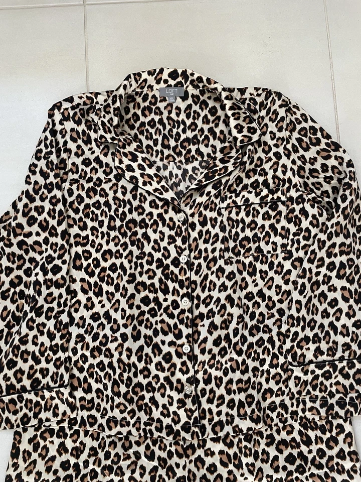 Ann Taylor Loft Ropa de Dormir Mujer XXXL Pijama Estampado Animal Ropa de Salón Marrón Nuevo con Etiquetas Foto 2 de 4