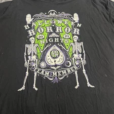 Halloween Horror Nights 2023 Team Member Men's Black Graphic Shirt Size 3XL
