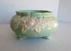 Vintage Weller Pottery ~ Wild Rose ~ Planter/Bowl ~ Mint Green/Turquoise