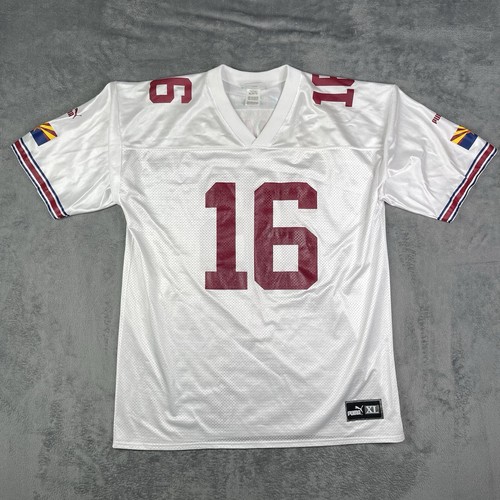 Vintage Arizona Cardinals Jersey Mens XL PUMA White JAKE PLUMMER Flag Mesh NFL