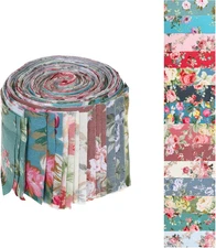42Pcs Jelly Roll Fabric Strips Soft Cotton Quilting Fabric 2.5 x 20 Inch Pre-Cut
