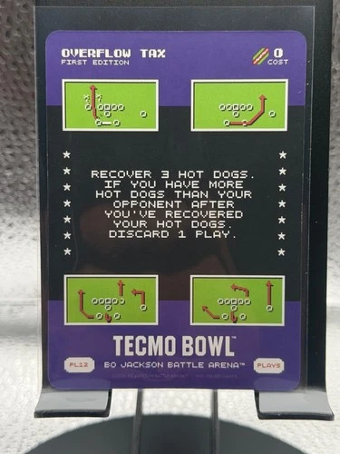 2026 Bo Jackson Battle Arena Tecmo Bowl Overflow Tax Play PL12 SSP