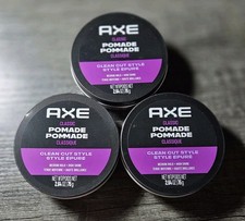 AXE Classic Pomade Clean Cut Style Medium Hold High Shine Styling 2.64oz 3 PACK