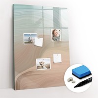 Magnettafel Glas Mit Marker Schwamm Neodym Magneten KüChe Farbmischung 70X100 Cm