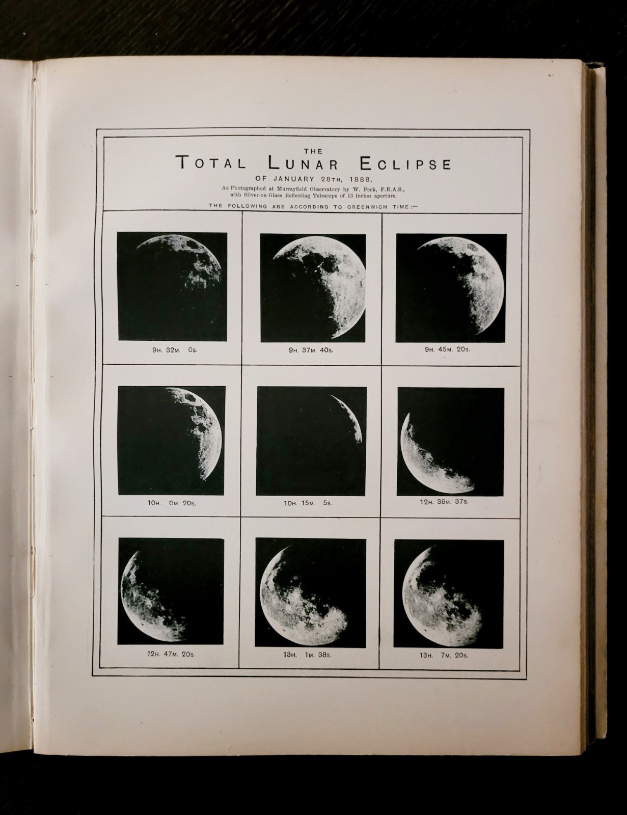 1890 A Popular Handbook And Atlas Of Astronomy Peck - Antique Illustrated Book