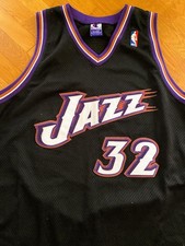 Canotta NBA Utah Jazz Authentic Karl Malone Champion Jersey Stockton