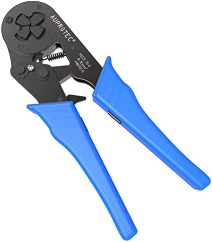 AUPROTEC Pinza crimpatrice 4 â€" 16 mmÂ², pinza quadrata, pinza per capicorda au
