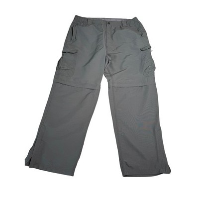 Vtg Y2k Mens Convertible Cargo Pants Hiking Outdoor Travel Zip Off Shorts Gray