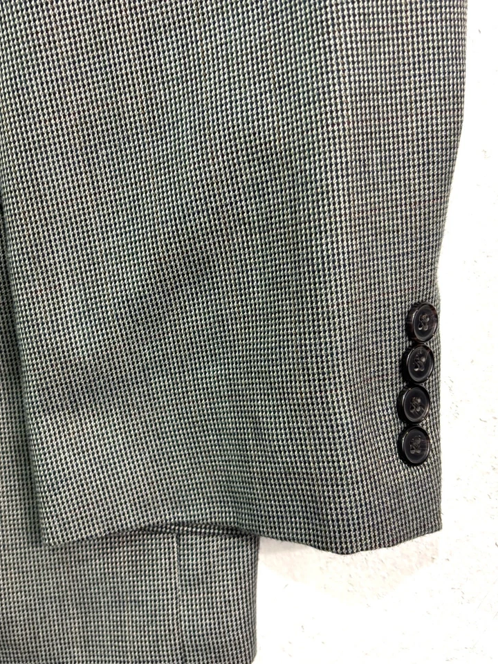 Ralph Lauren 54L Gray Nailhead Blazer Jacket Sport Suit Coat All Season Classic - Image 2 of 4