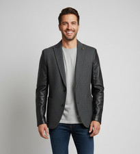 Drykorn Jacke Sakko Schurwolle Leder 50 Extra schön