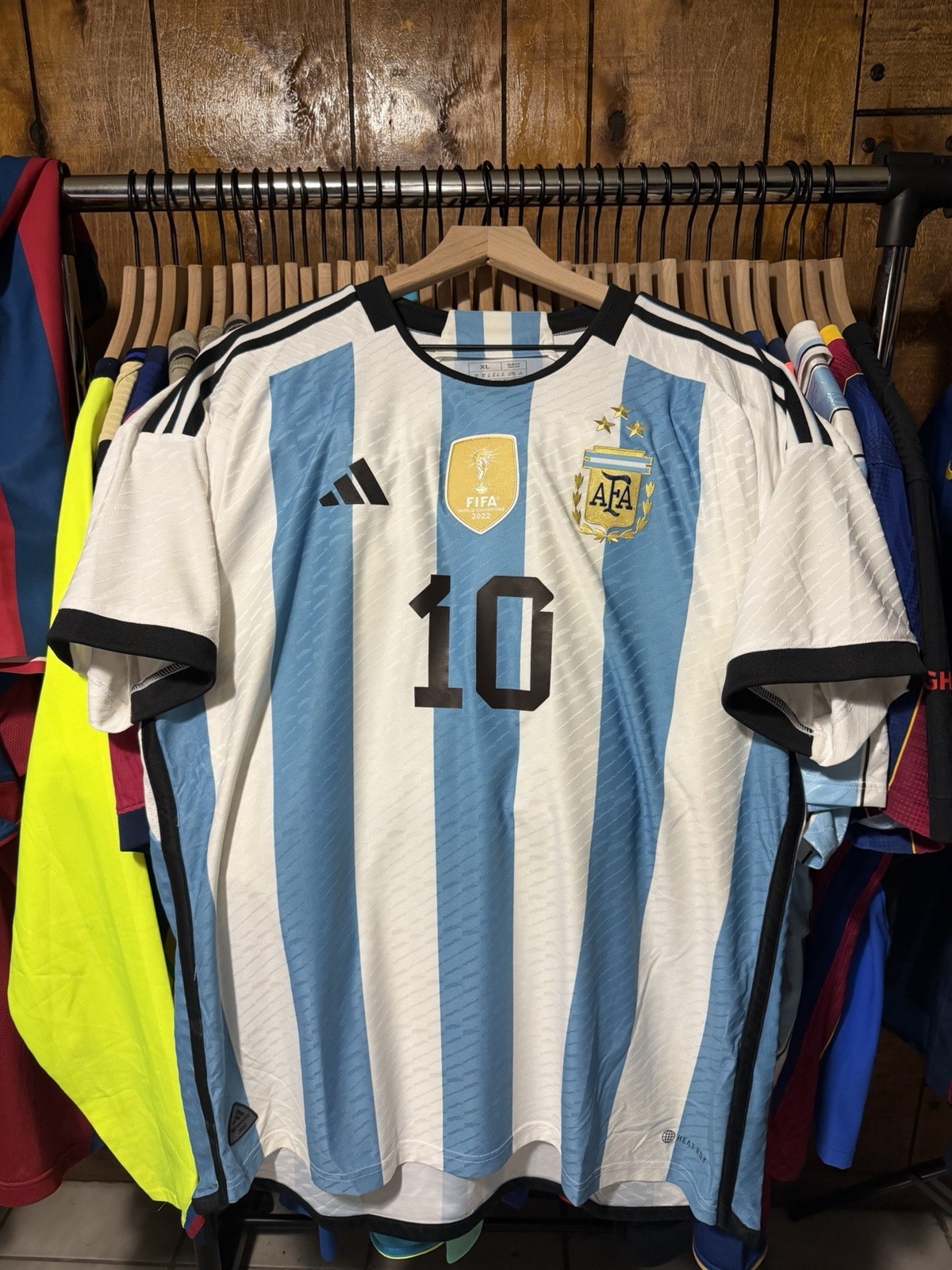 2023 Argentina #10 Messi 3 Star Home XL Player Version IV5786