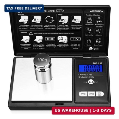 Weigh Gram 200g Digital Pocket Gram Scale 0.01g Accuracy, 200g x 0.01g Mini Digi