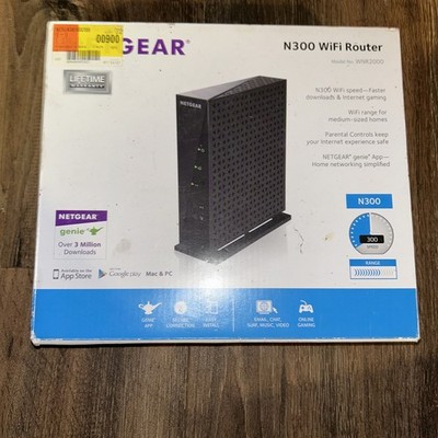 NEW/SEALED Netgear N300 Wireless WiFi Router [WNR2000] Black - New!