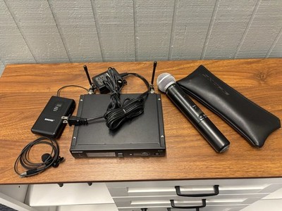 Shure SLX4 Wireless Receiver, SLX2 SM58 Microphone, SLX1 W185Lav G4 470-494 MHz