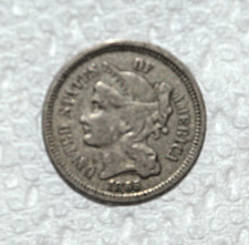 1865 Philadelphia Mint Three Cent Coin Normal Date Breen 2414