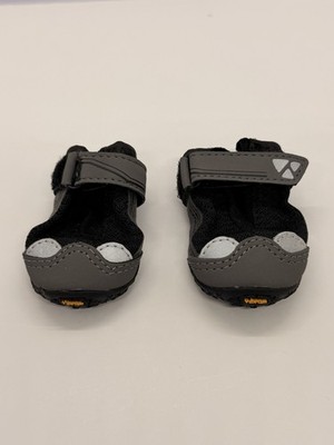 RuffWear Black and Gray Reflective Dog Boots with Vibram Logo