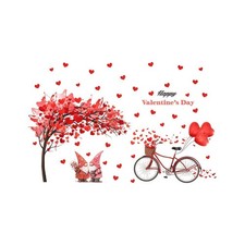 Valentine's Day Heart Wall Stickers Warm And Decorations Easy To Apply