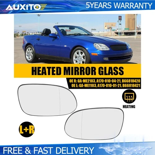 For Mercedes-Benz CLK55 Mirror Glass Replacement Heated w/Backing Left & Right P