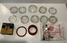 8 Ball Glass Lids and Rubber seals plus Spring Clamps WECK Read* Maple Leaf Lid