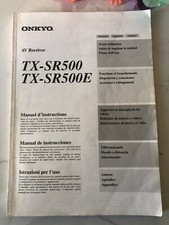 Manuel Instruction Onkyo TX- SR500 Et TX-SR500E