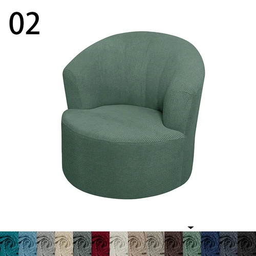 Drehstuhlbezug Stuhl Sofa Bezug rund für Wohnzimmer Schlafzimmer Büro - Bild 20 von 38