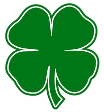 4 Leaf Clover Vinyl Decal, Bumper Sticker, Lucky, Shamrock, Irish, Four, Window