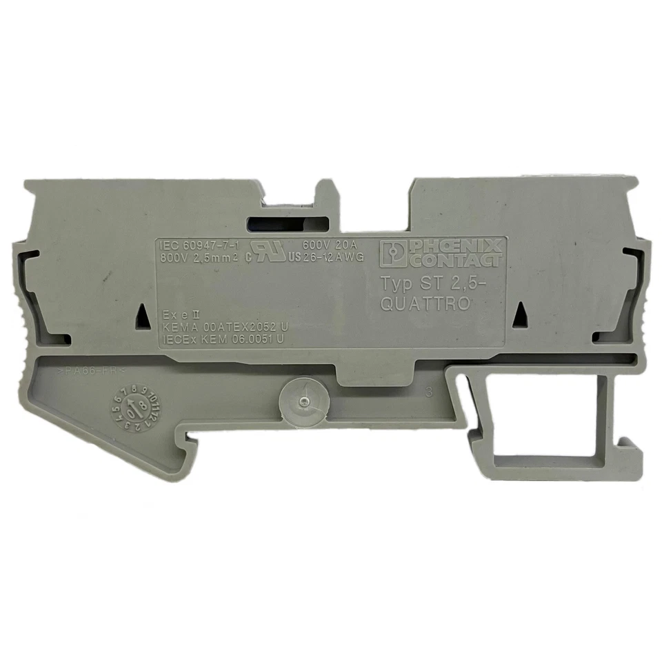 Lot Of 5 Phoenix Contact Typ ST 2,5-QUATTRO Terminal Block 600V 20A 26-12AWG - Image 2 of 4