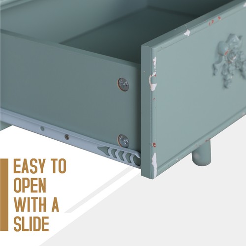 Accent Storage Cabinet 2 Doors w/ Drawer Decorative Cabinet Buffet & Sideboard - Picture 6 of 11