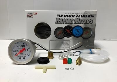 #ad #ad OBX Racing Sport Platinum White Meter Oil Pressure gauge $52.13