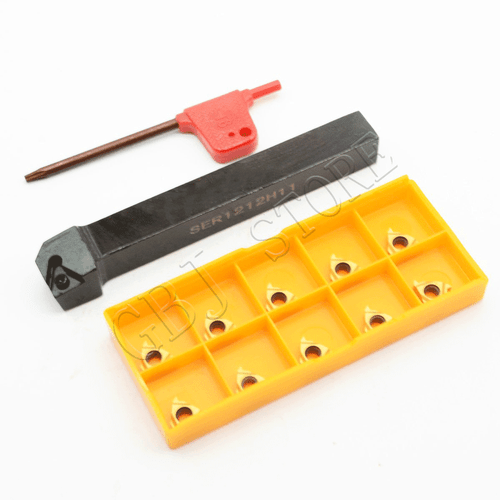 12mm SER1212H11 Tool holder + 10pc 11ER A60 BP010 Carbide Turning Insert - Picture 2 of 4