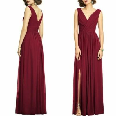 vivian diamond bridesmaid dresses $300 Dessy Collection Burgundy 2894 Vivian Diamond Bridesmaid Dress Sz 10  #412