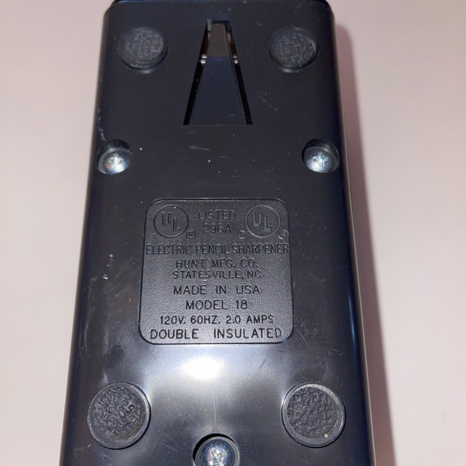Hunt MFG Co. Electric Pencil Sharpener Model 18 120 V Double Insulated