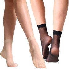10/20Pairs Ankle Sheer Socks Women Nylon Short Thin Dress Silk Stockings Hosiery