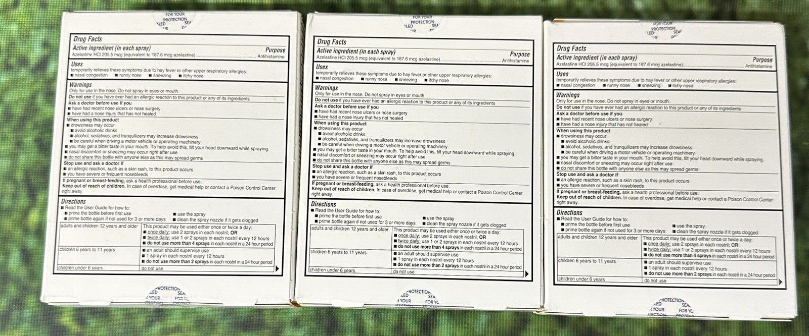 (3) Children's Astepro Allergy Nasal Spray 120 (0.78 fl oz/23mL) EXP 02