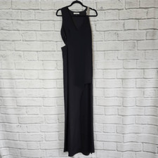 Halston Heritage Womens Black Cutout Maxi Dress Size 4