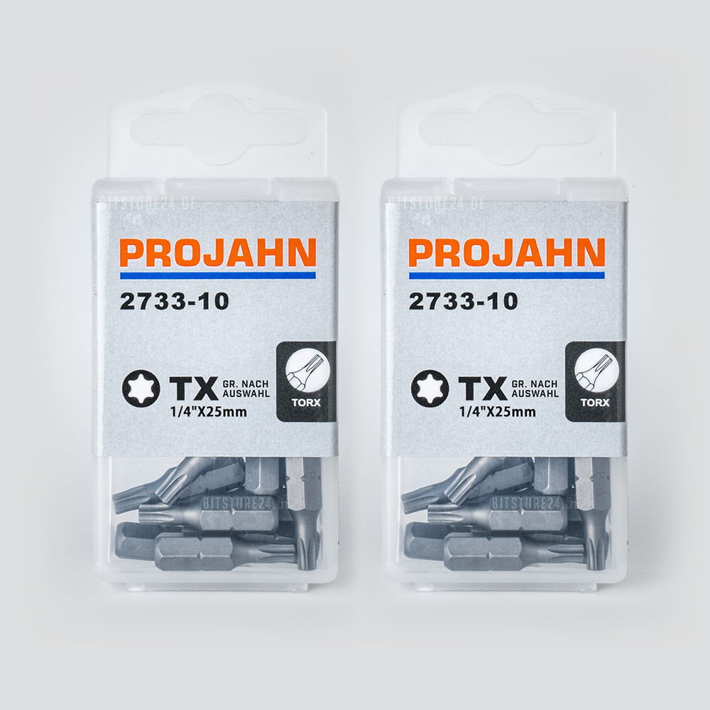 PROJAHN TX Bit für TORX® -Schrauben 1/4" 25mm Bits T8 T10 T15 T20 T25 T30 .. T50 5