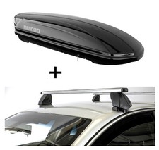 Dachbox MAA400L+Dachträger K1P Alu für für VW Lupo 3Türer 98-05