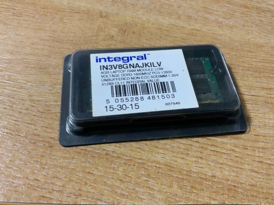 Integral 8GB (1x8GB) PC3-12800S DDR3-1600Hz Laptop Memory - IN3V8GNAJKILV - Image 2 of 2