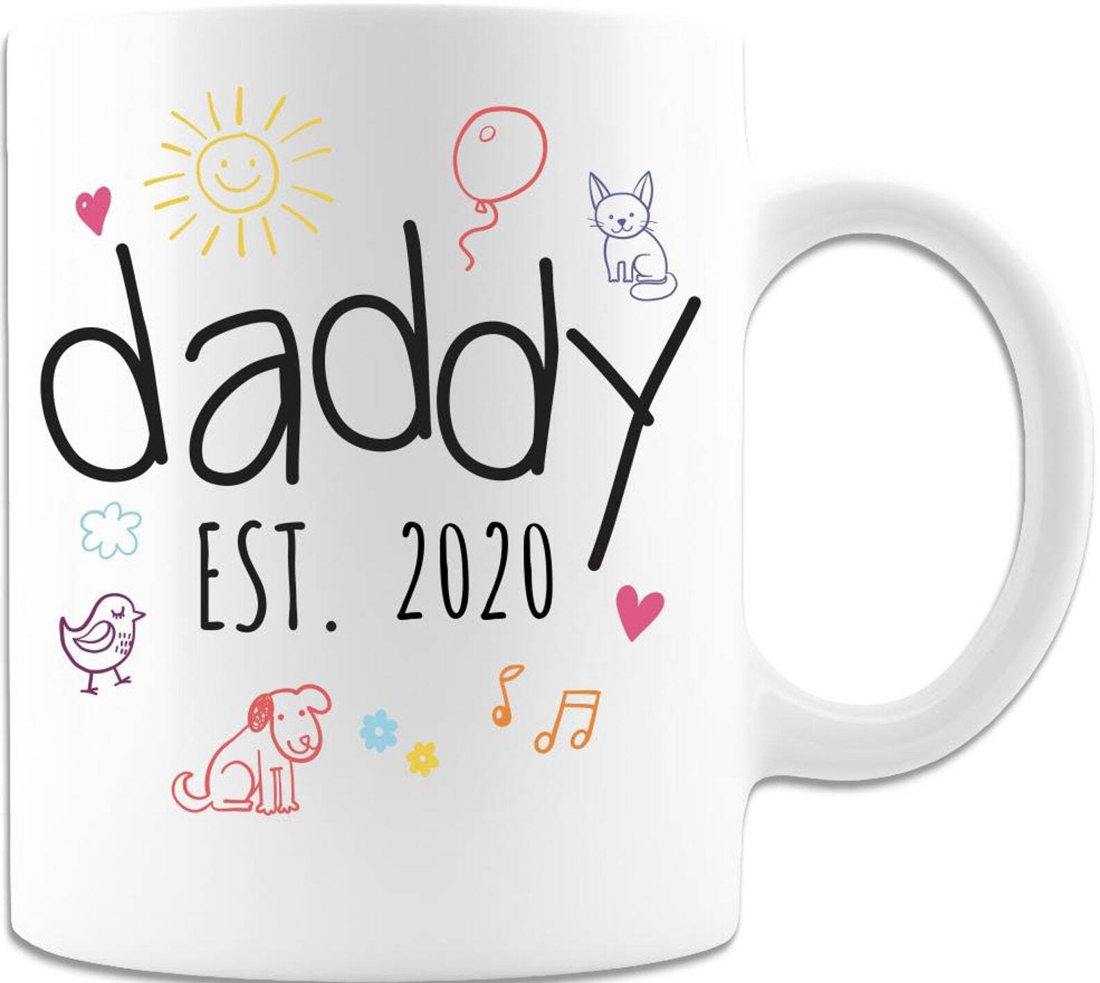 Daddy Est Custom Personalized Year 11 Oz Ceramic Coffee Mug Premium Quality
