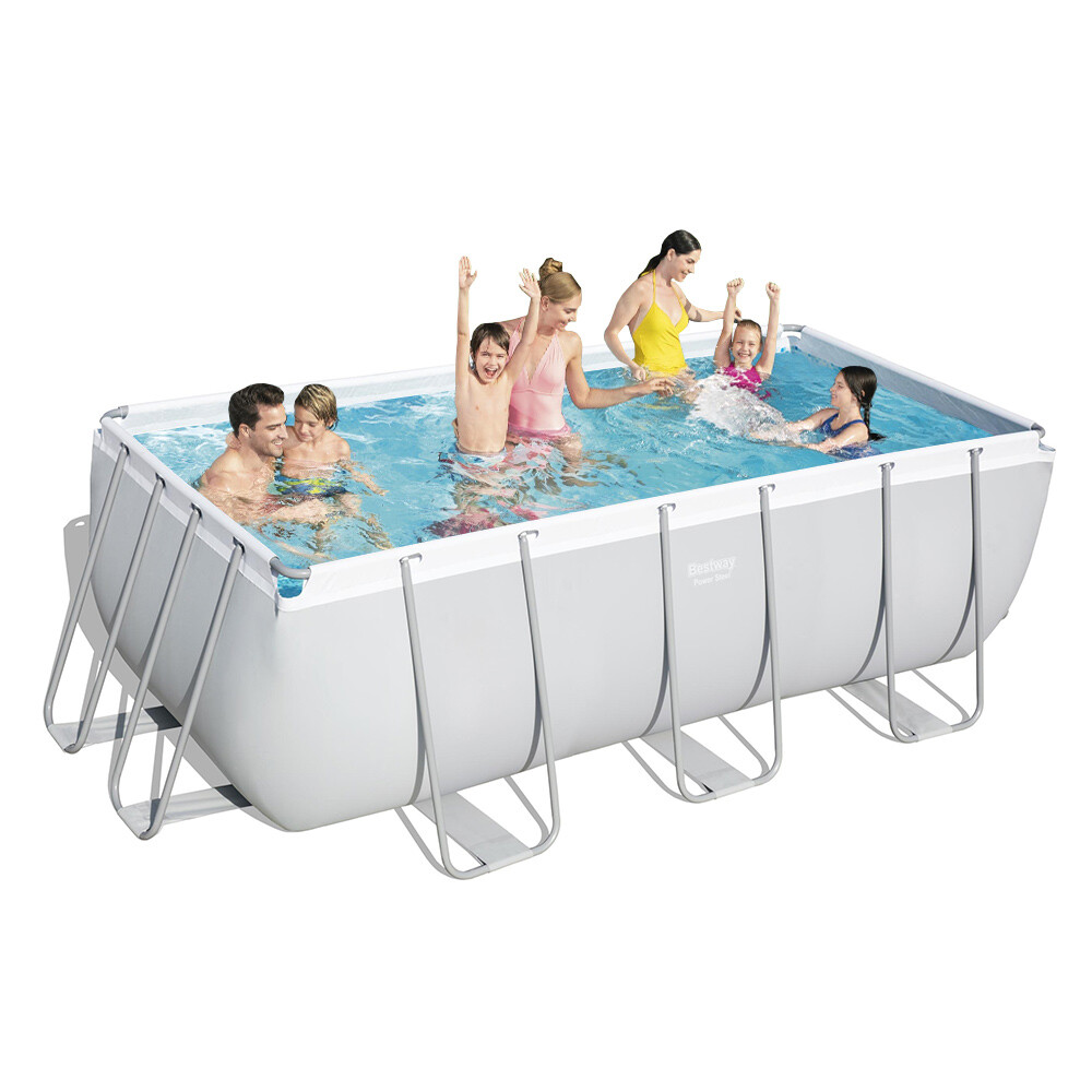 Piscina Elevada Desmontable Bestway 56457 Rectangular Power Steel 412X201X122 Cm