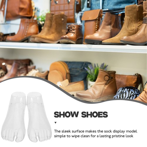 2 pares de accesorios de exhibición con zapatos maniquí de pie de mujer calcetín modelo exhibición - Imagen 8 de 12